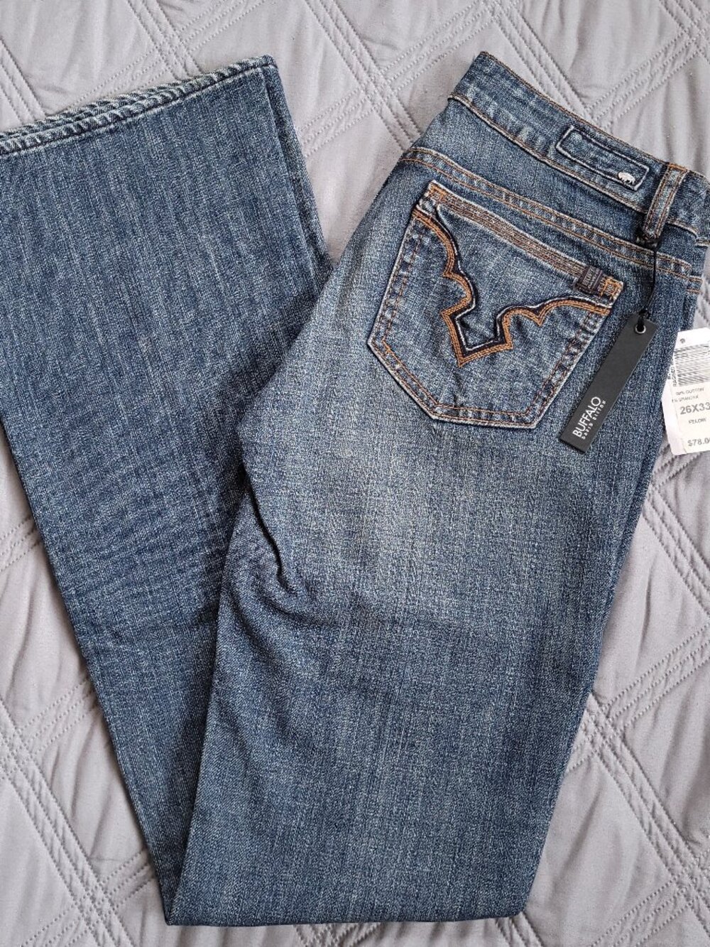 New Buffalo FELOW jeans-mid rise, stretch, flare leg, medium rinse jeans